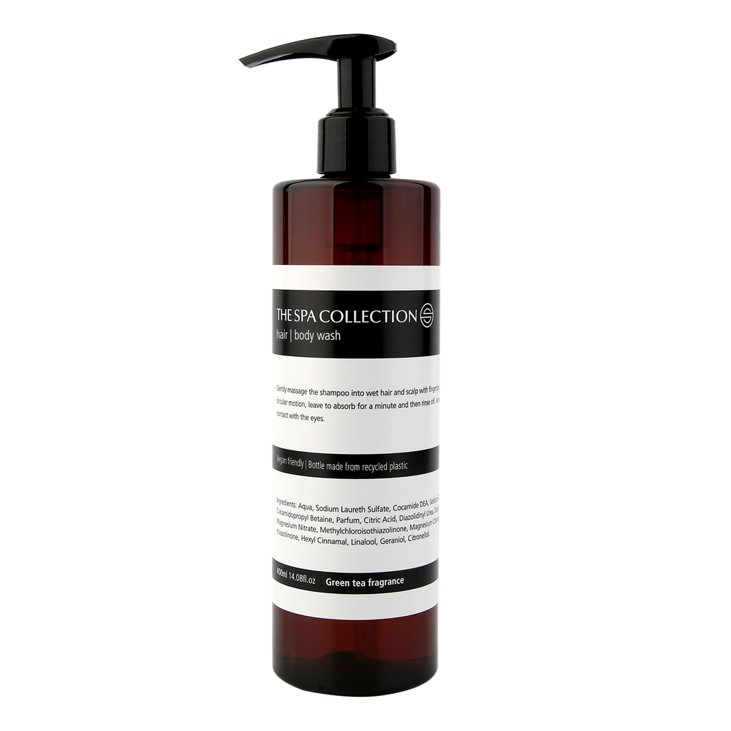 Hair and body wash - The Spa Collection Green Tea 400ml recycled pumpbottle in case of 24