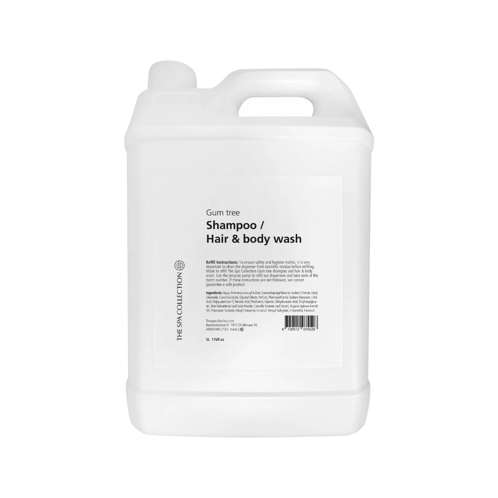 Gum tree shampoo/hair & body wash - 5 liter jerrycan in case of 2
