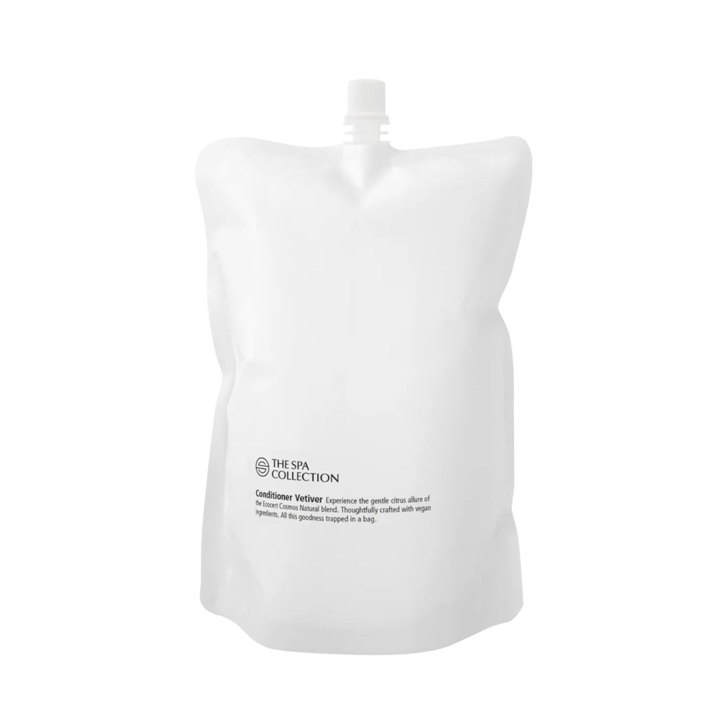 Conditioner | 1 liter refill sachet | The Spa Collection Vetiver | Ecocert Cosmos Natural in case of 12