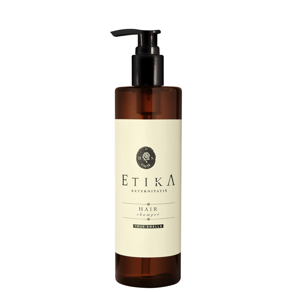 Shampoo in 400ml snap-on bottle | Etika Aeternitatis in case of 24