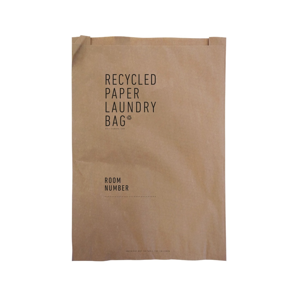 Recycled paper laundry bag in case of 500