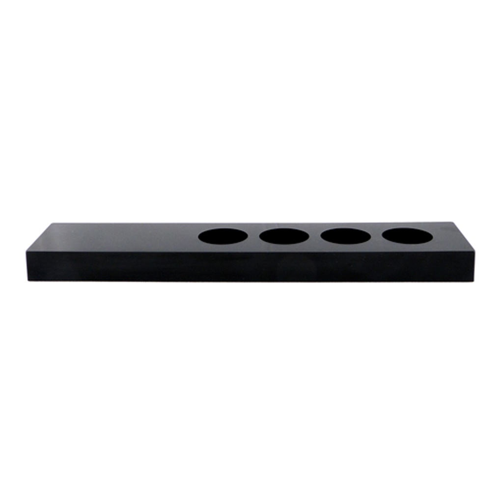 Black display with 4 holes in case of 10