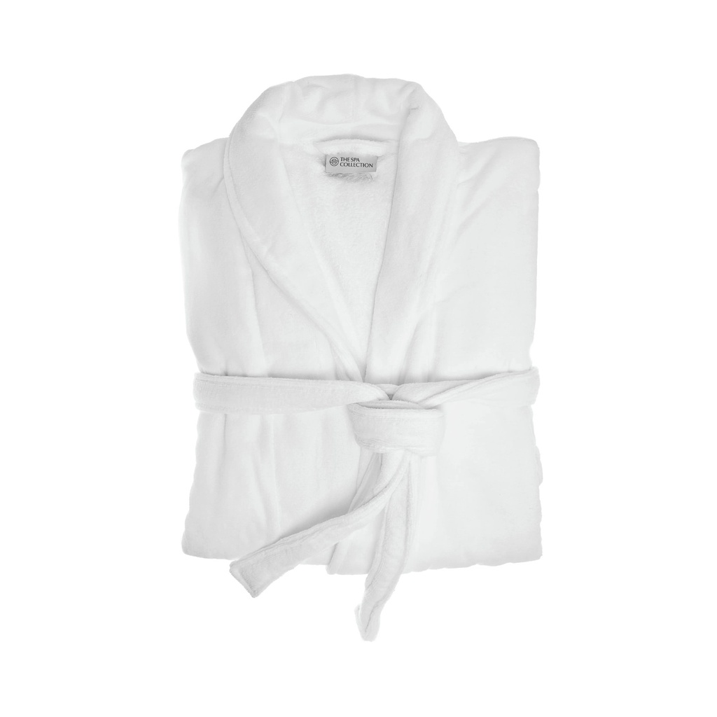 White bathrobe XL - Velor in case of 10