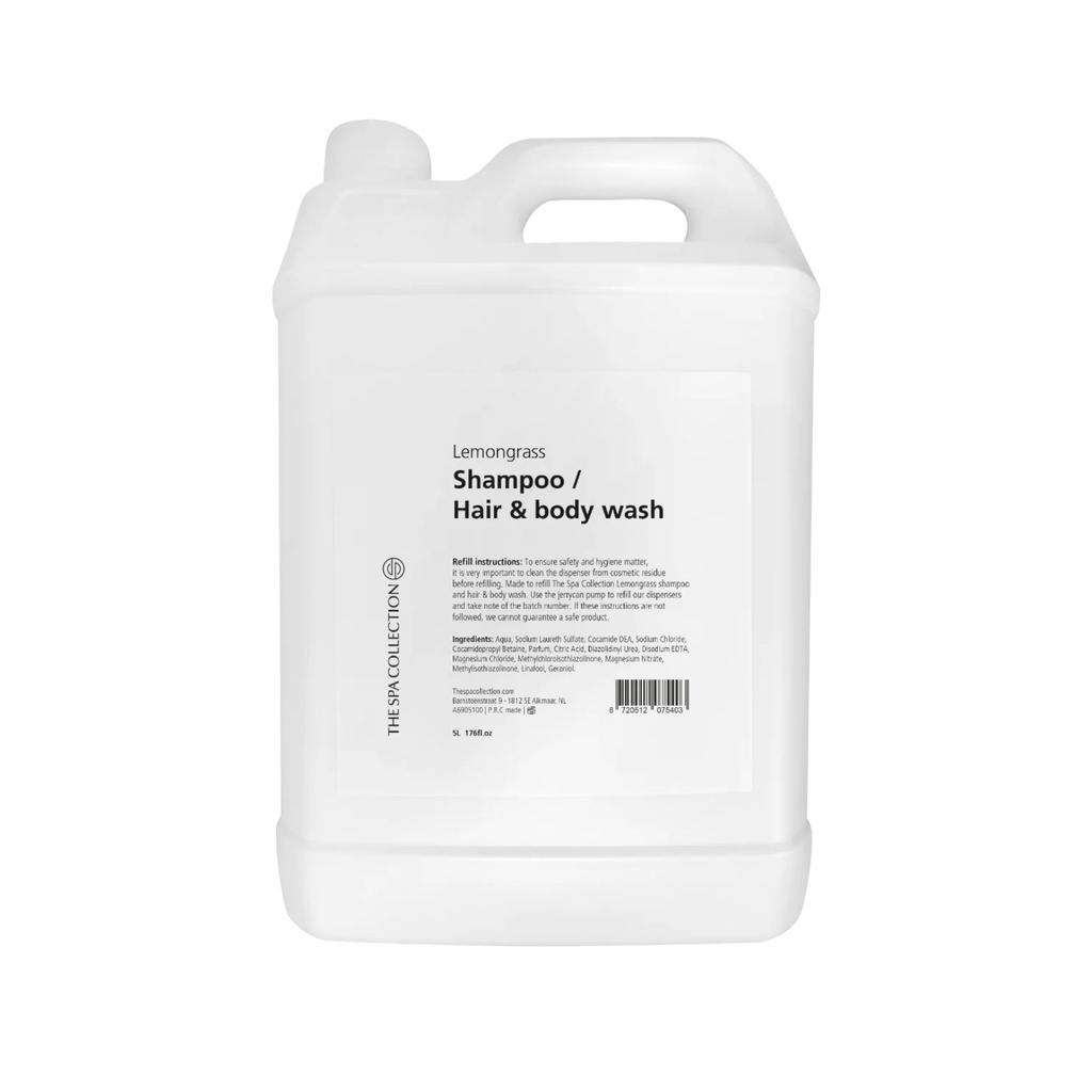 Lemongrass shampoo/hair & body wash - 5 liter jerrycan in case of 2