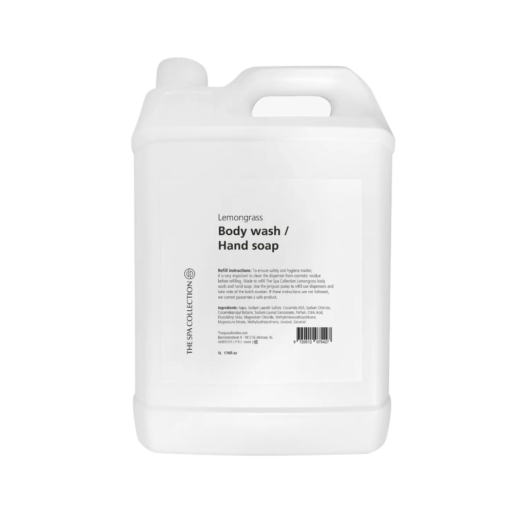 Lemongrass body wash/hand soap - 5 liter jerrycan in case of 2