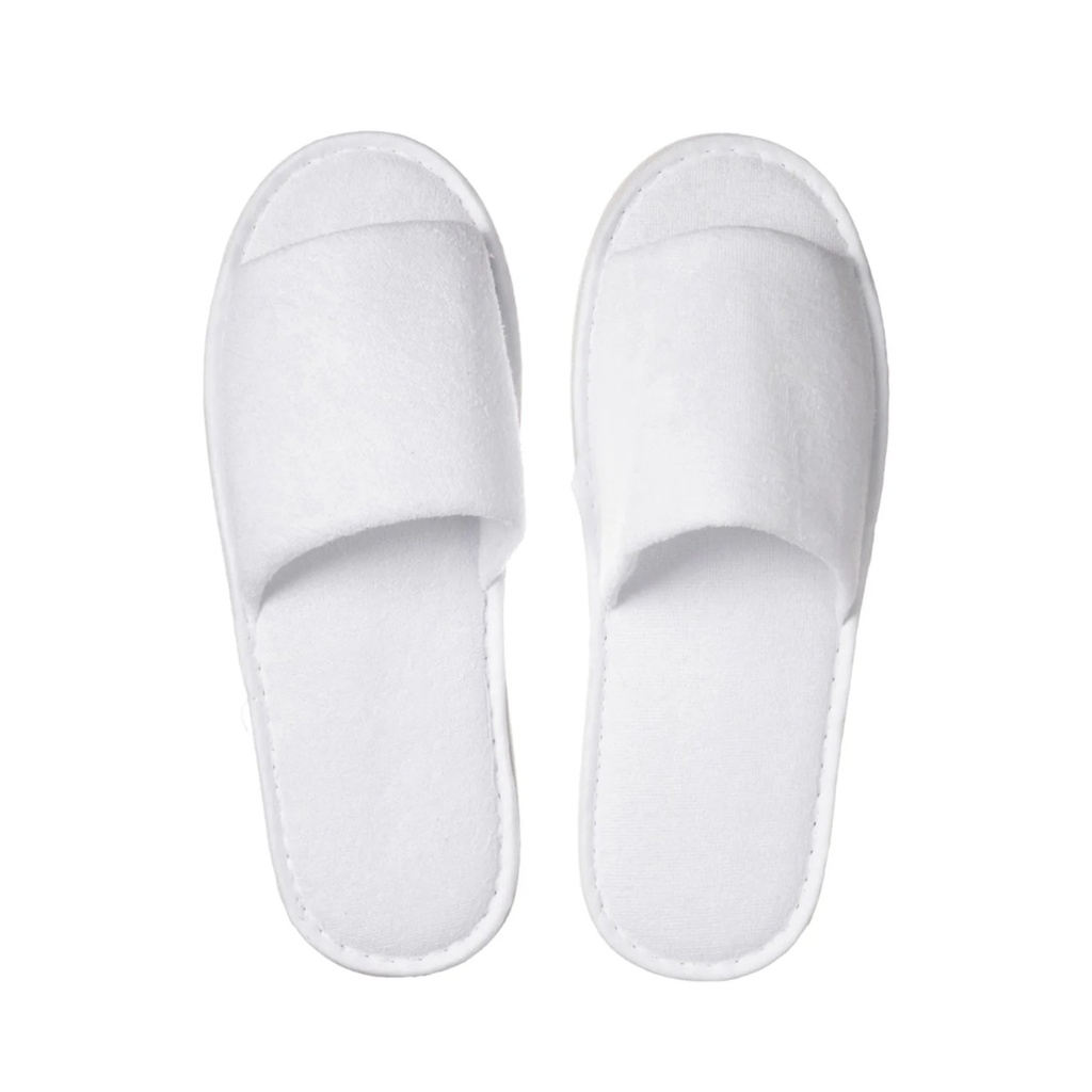 White open toe - Bath slipper in paper band in case of 100