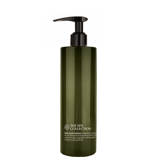 [5079072.06] Body wash in 400ml recycled bottle | The Spa Collection Vetiver | Ecocert Cosmos Natural | Green Key approved in case of 24