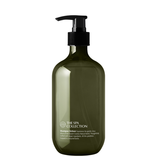 [5089071] Shampoo in 475ml recycled bottle | The Spa Collection Vetiver | Ecocert Cosmos Natural | Green Key approved in case of 24