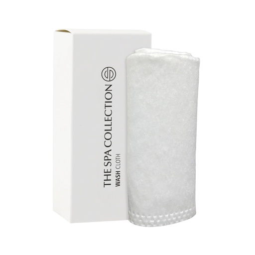 [1038046] Washcloth in white paper box - The Spa Collection in case of 500