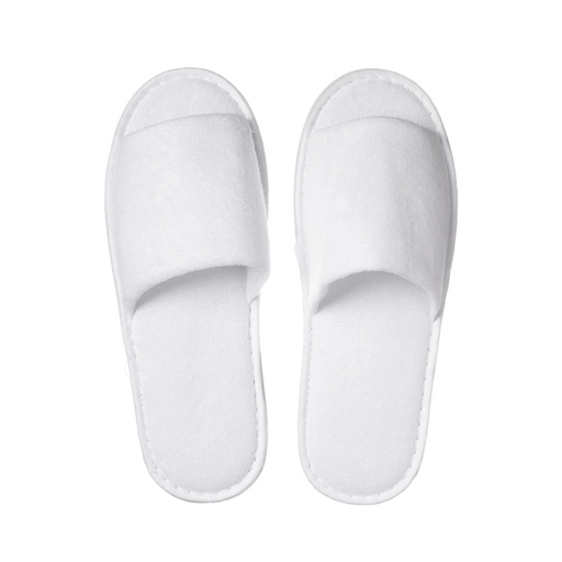 [7519022.01] White open toe - Bath slipper in paper band in case of 100