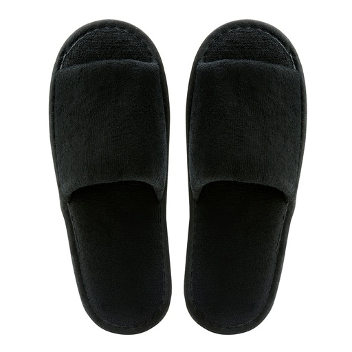 [7519024.03] Black open toe - Bath slipper in paper band in case of 100